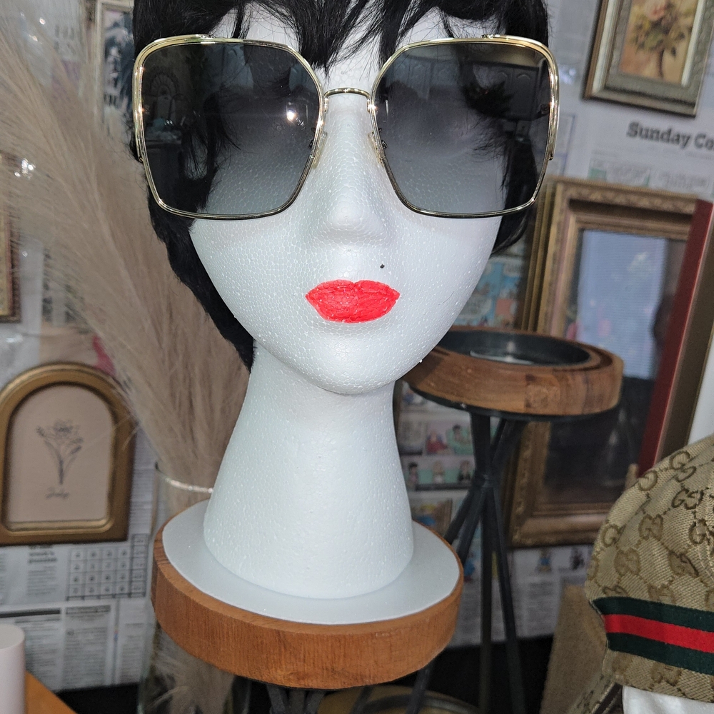 Fendi Black and Gold Square Sunglasses